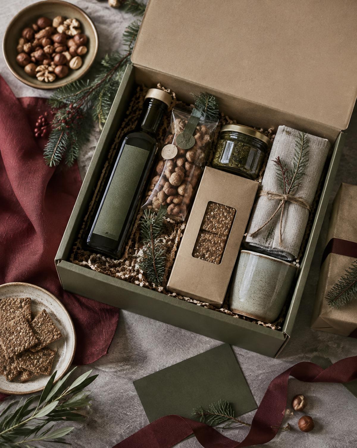 Zakelijk kerstpakket met ambachtelijke producten